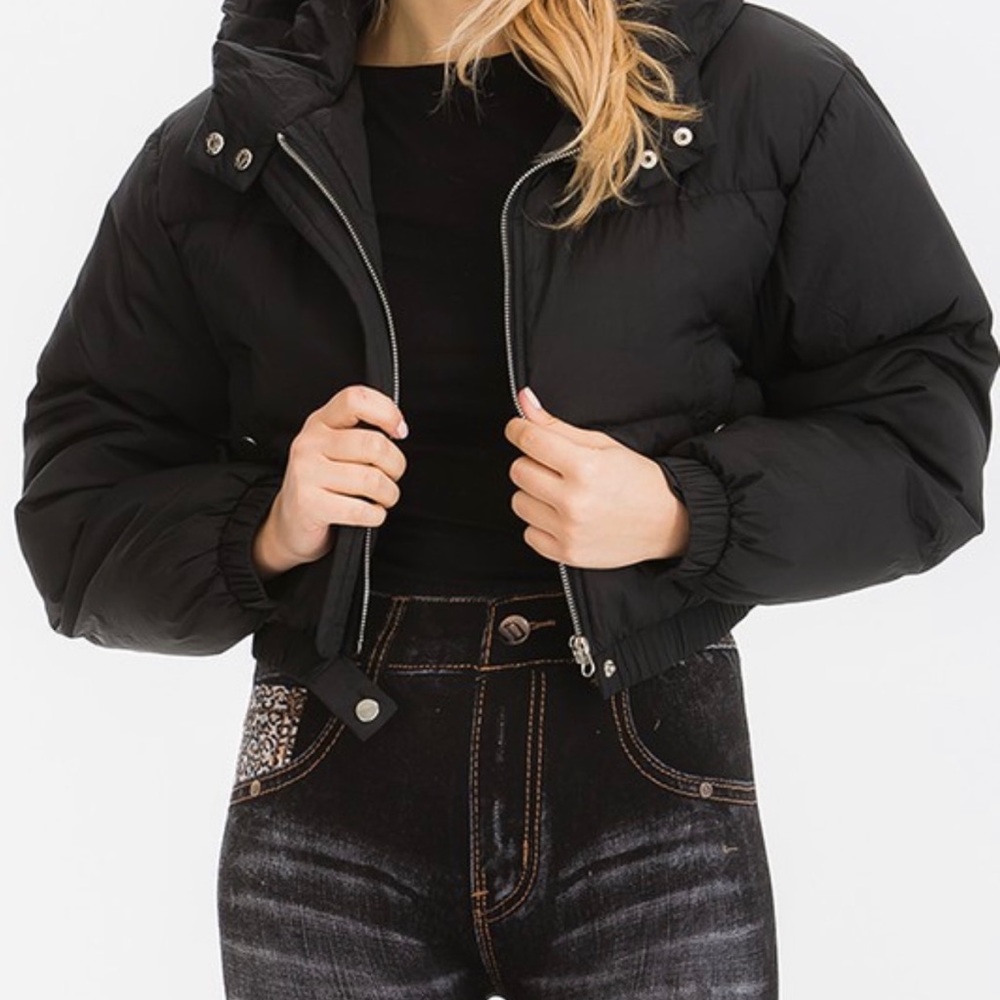 Baddie Puffer Jacket with Hood. Brand New